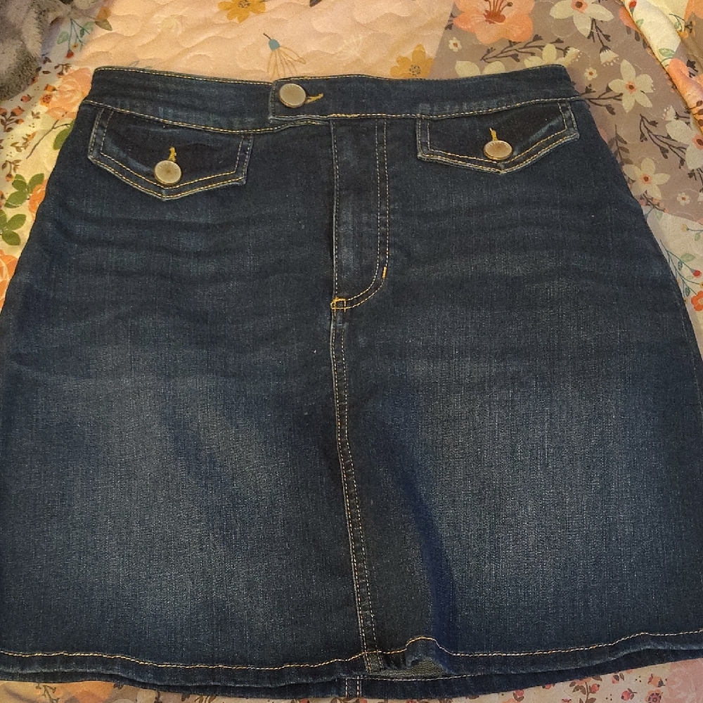 Copper Key Dark Blue Mini Skirt